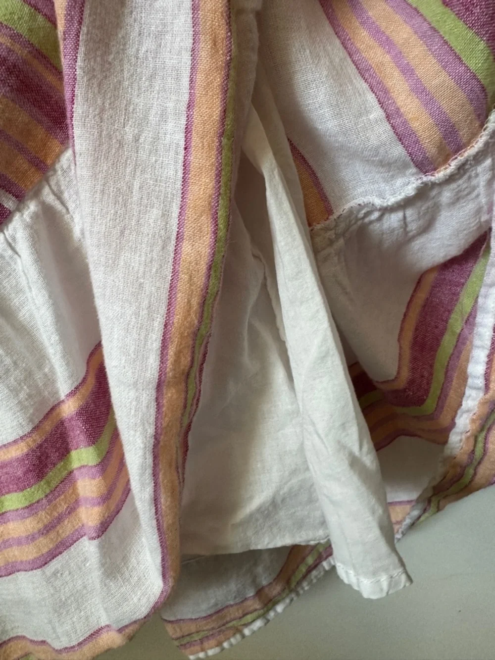 Rails Pink & Cream Striped Smocked-Waist Midi Spring/Summer Dress - Picture 10 of 12